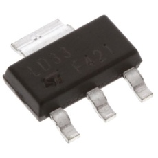 【LD1117S33CTR】STMicroelectronics 電圧レギュレータ 低ドロップアウト電圧 3.3 V、3+Tab-Pin、LD1117S33CTR