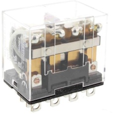 【LY4N-D2-DC24】Omron パワーリレー 24V dc, 4c接点 パネルマウントタイプ
