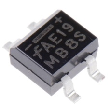 【MB1S】onsemi 整流用 ブリッジダイオード 単相 500mA 100V 4.95 x 4.2 x 2.7mm MB1S