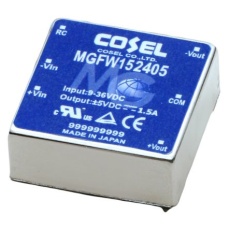 【MGFW152405】コーセル DC-DCコンバータ Vout:±5V dc 9 → 36 V dc、15W、MGFW152405