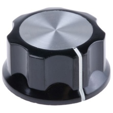【PKES120B1/4】ノブ 6.35mm 直径:33mm 丸型