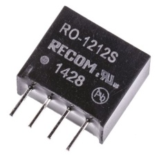 【RO-1212S】Recom DC-DCコンバータ Vout:12V dc 10.8 → 13.2 V dc、1W、RO-1212S