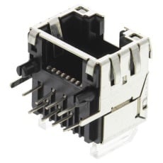 【TM11R-5M2-88-LP】ヒロセ電機 RJ45 モジュラーコネクタ、メス、RJ45コネクタ、スルーホール、パネルマウント、Cat5e、TM11R-5M2-88-LP