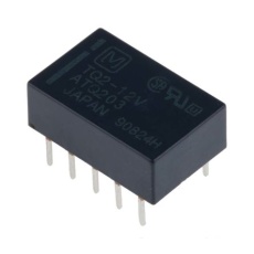 【TQ2-12V】Panasonic 高周波リレー (RFリレー) 12V dc DPDT、TQ2-12V