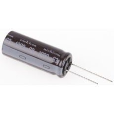 【UPM1J102MHD】ニチコン コンデンサ 1000μF, ,63V dc, UPM1J102MHD