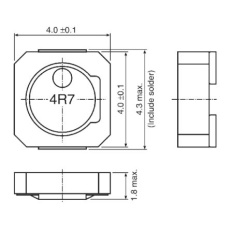 【VLCF4018T-100MR74-2】TDK 巻線インダクタ (面実装)、10 μH、1.26A、4.3 x 4 x 1.8mm、VLCF4018T-100MR74-2