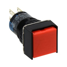 【AB6Q-M1B】押しボタンスイッチ 正方形 黒