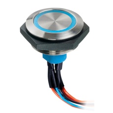 【AV5V22F102074BK】メタル形押しボタンスイッチ φ30 緑色LED