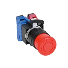 【HW1B-V302R】押しボタンスイッチ φ29中形プッシュロックターンリセット 赤