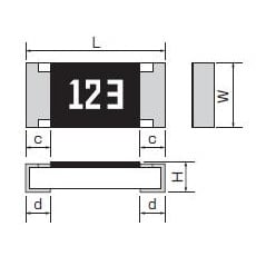 【RMC1/10-470JTP】2012 角板形チップ抵抗器 47Ω