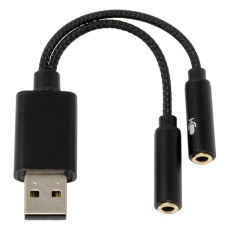 【ADV-128】USBオーディオ変換ケーブル ヘッドフォン+マイク用
