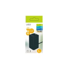【L-PSAC6-B】【在庫処分セール】タワー型電源タップ&ACチャージャー 1m ブラック