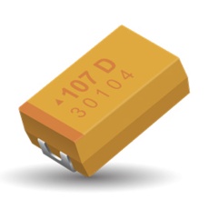 【TAJE107M010RNJ*5】【在庫処分セール】チップタンタルコンデンサ