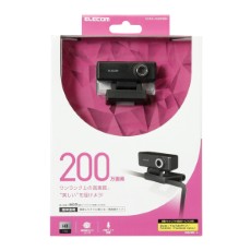 【UCAM-C520FBBK】高画質HD対応200万画素Webカメラ(マイク内蔵 無指向性)