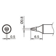 【T31B-01D08】こて先0.8D型 450℃ FX-1001用