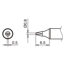 【T31B-01D08】こて先0.8D型 450℃ FX-1001用