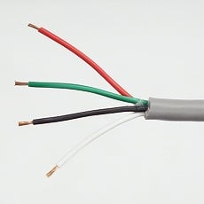 【KCTF0.2SQX4CR】ビニルキャブタイヤ丸形コード 灰 0.2sq 4芯