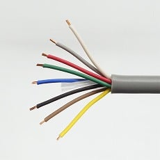 【VCTF0.3SQX8CR】ビニルキャブタイヤコード VCTF 灰 0.3sq 8芯