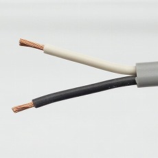 【VCTFKﾊｲ2.0SQR】ビニルキャブタイヤ小判型コード 灰 2.0sq