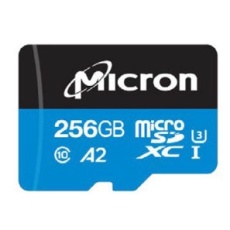 【MTSD256ANC8MS-1WT-AD】産業用microSDXCカード(256GB、クリアケース/SDアダプタ付)