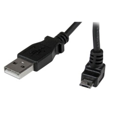 【USBAUB2MU】LEAD  USB A-UP ANGLE MICRO B  2M BLACK