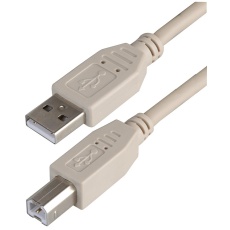 【PSG91424】LEAD  USB2.0 A MALE - B MALE  GREY 1M