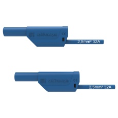 【DI VSFK 8700 / 2.5 / 100 / BL】4MM BANANA PLUG-SQ  SHROUDED  BLUE  1M