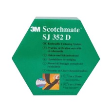 【SJ352D BLACK 5M X 25MM】TAPE  HOOK AND LOOP  BLACK  5M X 25MM