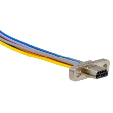 【MDLM-9P6PS18B-F222】CABLE ASSY  MICRO-D PLUG-FREE END  18inch