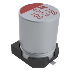 【A771MS107M1JLAS018】CAP  100UF  63V  ALU ELEC SMD  POLYMER