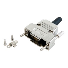 【165X17309XE】D SUB BACKSHELL  180DEG  DE  ZINC