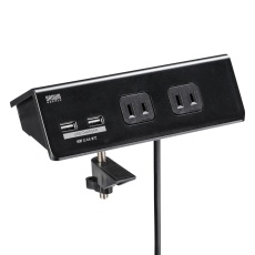 【TAP-B105U-3BKN】クランプ固定式タップ(ブラック)