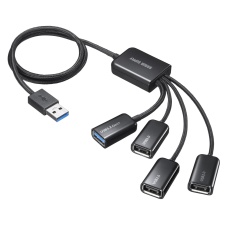 【USB-3H436BK】USB3.2 Gen1＋USB2.0 コンボハブ(4ポート)
