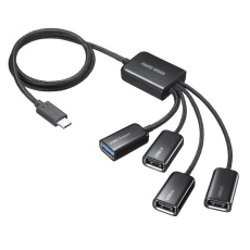 【USB-3TC436BK】USB3.2 Gen1＋USB2.0 Type-Cコンボハブ(4ポート)