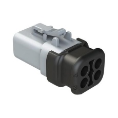 【ATP06-4S-SR01】STRAIN RELIEF  4POS  THERMOPLASTIC  GRY