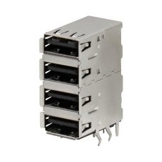 【SS-52100-004】USB STACKED CONN  R/A  2.0 A RCPT  4PORT