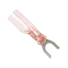 【BU-191640007】CRIMP TERMINAL  FORK  #8  RED  18AWG