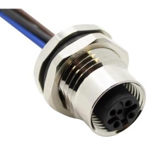 【AI-T00202】SINGLE ENDED CORDSET  M12 FM TO PIGTAIL  0.5 M  PVC 62AK6836