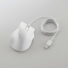 【M-XGM30UBSKWH】静音 有線マウス EX-G5ボタン Mサイズ ホワイト