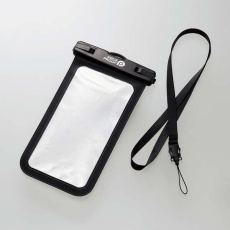 【P-WPSN04BK】スマートフォン用防水ケース/IPX8 ブラック