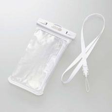 【P-WPSR04WH】スマートフォン用防水ケース/IPX8/立体構造 ホワイト