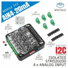 【M5STACK-M133】M5Stack用AIN4-20mAモジュール13.2(STM32G030)