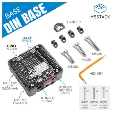 【M5STACK-M132】M5Stack用DINベース (500mAhバッテリ内蔵)