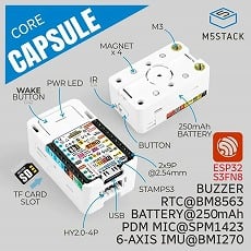 【M5STACK-K129】M5Capsule(M5Stamp S3搭載)