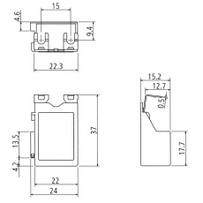 【UT-SA23AC200V】電磁開閉器用補助接点ユニット