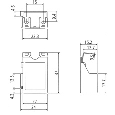 【UT-SA21AC200V】電磁開閉器用補助接点ユニット