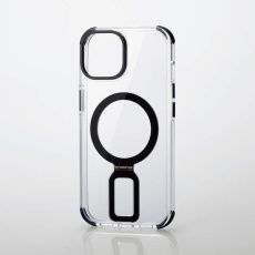 【PM-A23AMAGSTBK】iPhone 15 ハイブリッドケース MAGKEEP スタンド