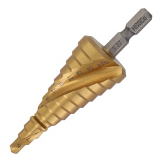 【STP-12】スパイラル式チタンコーティングステップドリル コバルトハイス鋼 9段 5-27mm