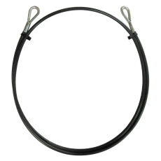 【THW-2441C】PVC被覆メッキ付ワイヤーロープ(両端シンブル加工)径2.4mm×1m