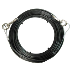 【THW-3230S】PVC被覆メッキ付ワイヤーロープ(両端スナップ加工)径3.2mm×30m